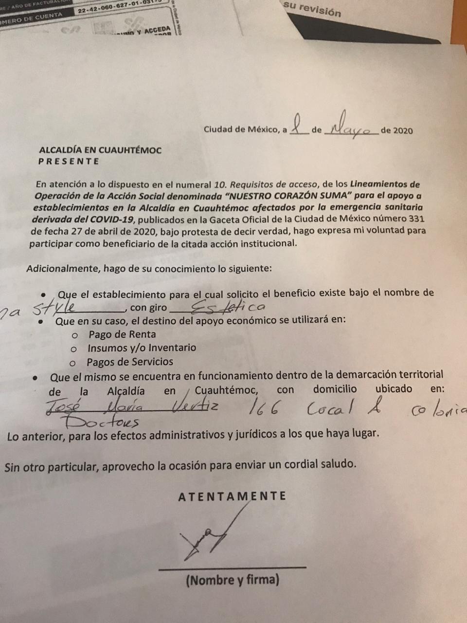 Carta Bajo Protesta De Decir Verdad Y Solicitud De Ingreso A La Acci N